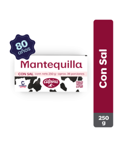 Mantequilla Alpina Con Sal 250 g