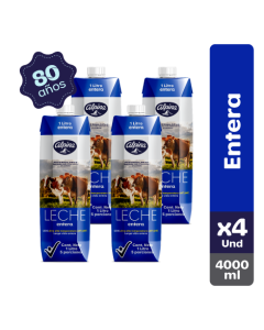 Leche Entera Alpina x 4 Und Caja 1000 ml