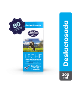 Leche Deslactosada Alpina Caja 200 ml