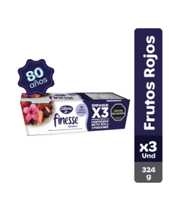 Gelatina Frutos Rojos Finesse x3 Und 108 g