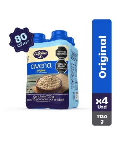 Multiempaque x4 Avena Alpina Original en botella de 280 g