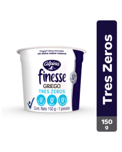 Yogurt Griego Tres Zero Finesse 150 g
