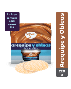 Arequipe Alpina y Obleas Empaque 220 g
