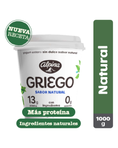 Yogurt Griego Natural sin azúcar 1000 g