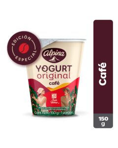 Yogurt original de café Juan Valdez vaso 150 g