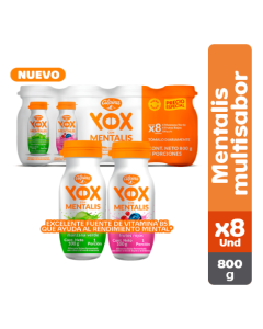 Yox con Mentalis Multisabor x8 Und Botella 100 g