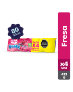 Gelatina Boggy Fresa x4 Und Vaso 108 g