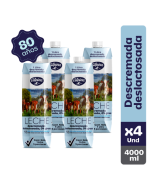 Leche Descremada Deslactosada Alpina x4 Und Caja 1000 ml