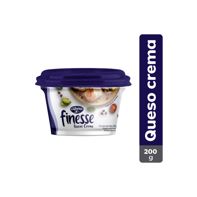 Queso crema Finesse Vaso 200 gr Alpina